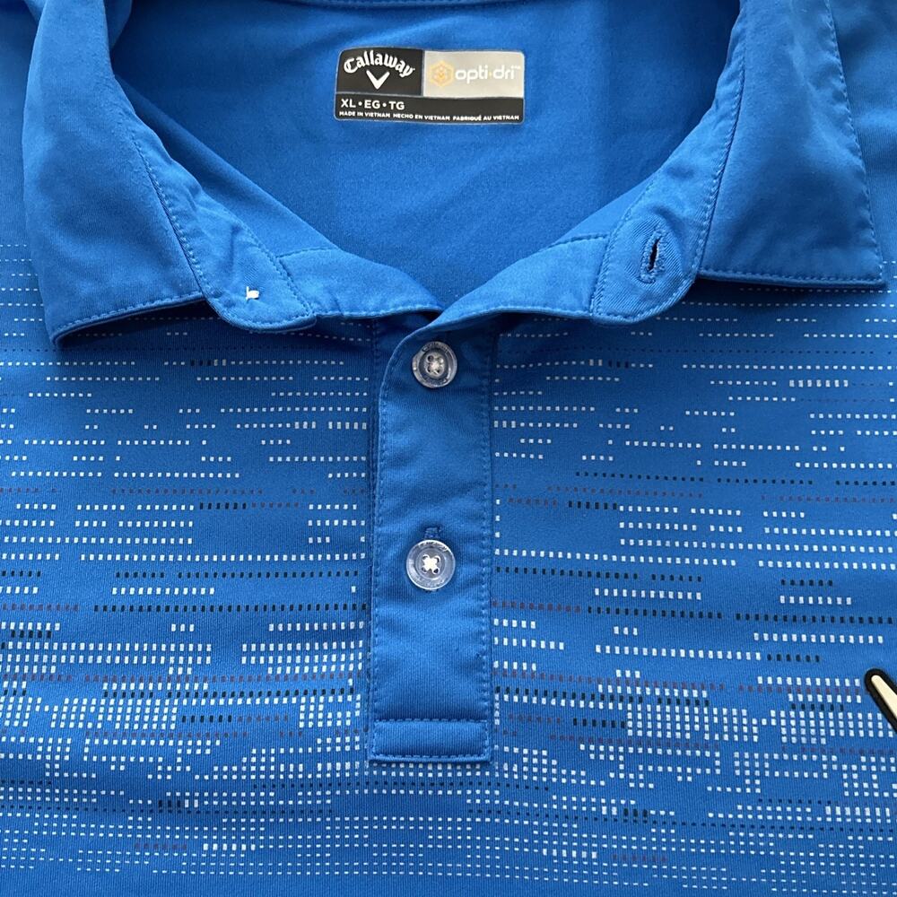 Callaway Men's Opti-Dri Golf Polo Shirt Blue Size XL Lightweight Pre-Owned EUC! - Picture 8 of 11